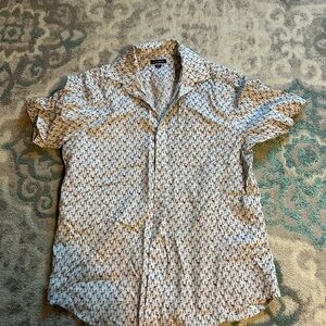 Club room White and Pink Casual Button Down Shirt